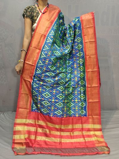 PGMRISDP5M04ECCD88- Ikat silk dupatta