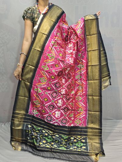 PGMRISDP5M04ECCD89- Ikat silk dupatta