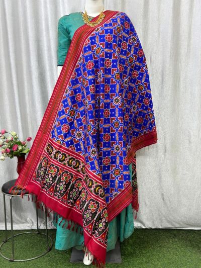 PASKISDP5M03BSDD01- Double Ikat silk dupatta