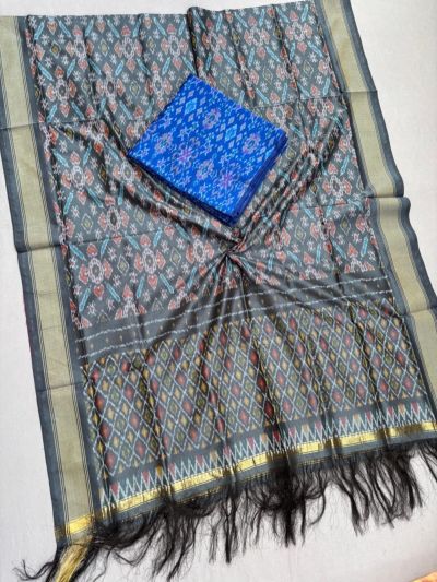 PSSISCDT5M07EFDC05- Ikat Sico dupatta with Ikat sico top