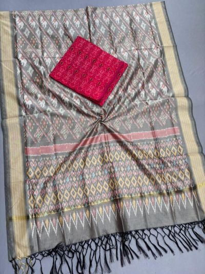 PSSISCDT5M07EFDC09- Ikat Sico dupatta with Ikat sico top