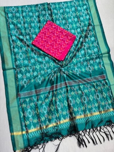 PSSISCDT5M07EFDC10- Ikat Sico dupatta with Ikat sico top