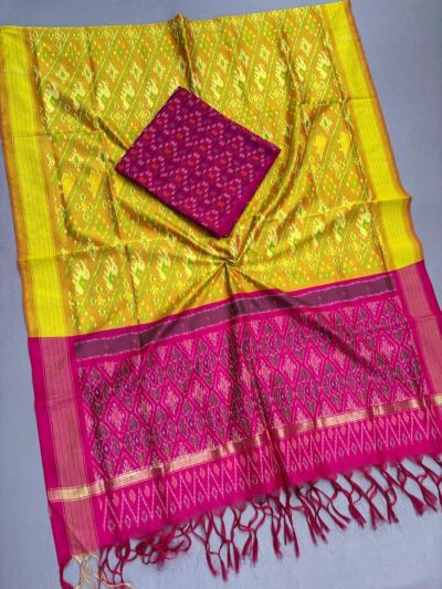 PSSISCDT5M07EFDC11- Ikat Sico dupatta with Ikat sico top