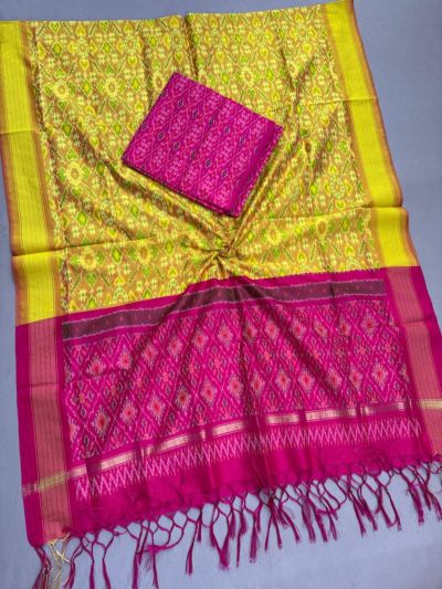 PSSISCDT5M07EFDC12- Ikat Sico dupatta with Ikat sico top