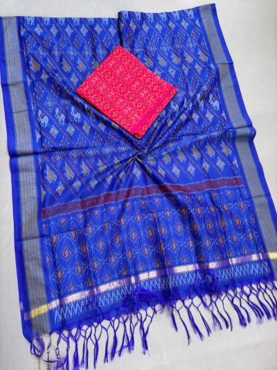 PSSISCDT5M07EFDC15- Ikat Sico dupatta with Ikat sico top