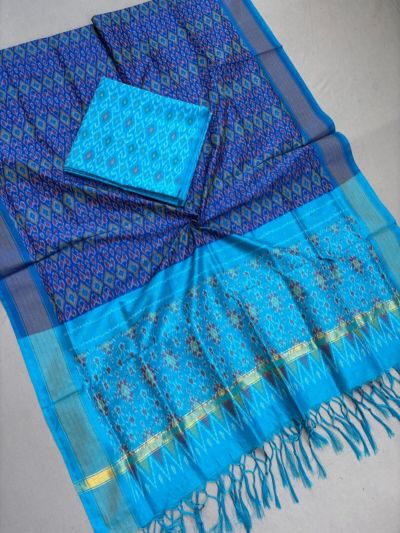 PSSISCDT5M07EFDC25- Ikat Sico dupatta with Ikat sico top