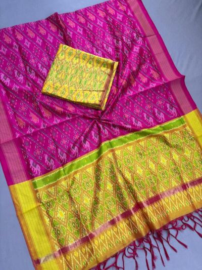 PSSISCDT5M07EFDC34- Ikat Sico dupatta with Ikat sico top