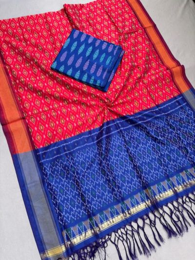 PSSISCDT5M07EFDC35- Ikat Sico dupatta with Ikat sico top