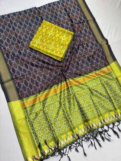 PSSISCDT5M07EFDC40- Ikat Sico dupatta with Ikat sico top