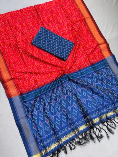 PSSISCDT5M07EFDC45- Ikat Sico dupatta with Ikat sico top