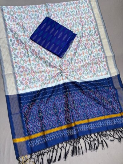 PSSISCDT5M07EFDC52- Ikat Sico dupatta with Ikat sico top