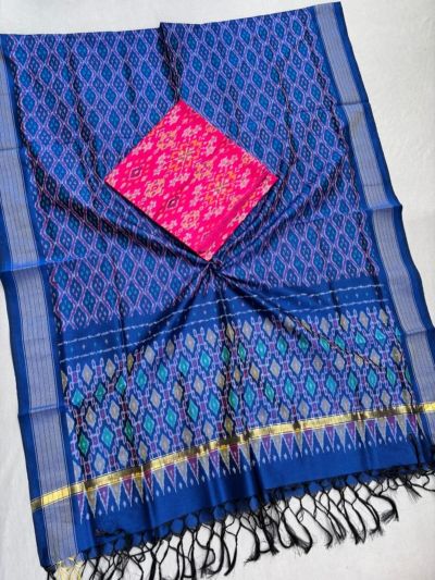 PSSISCDT5M07EFDC53- Ikat Sico dupatta with Ikat sico top