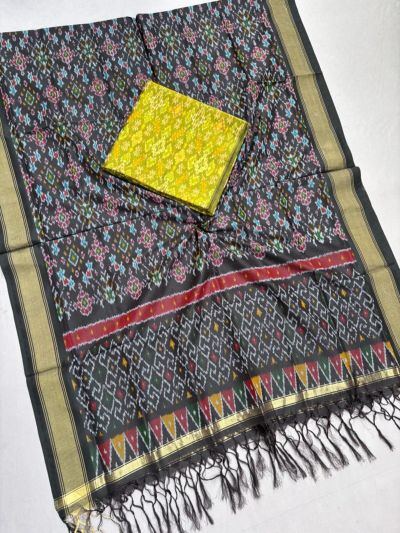 PSSISCDT5M07EFDC54- Ikat Sico dupatta with Ikat sico top