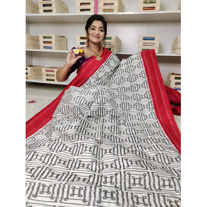 PGMRIDSS4G06BXDD04- Ikat silk saree