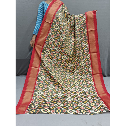 PGMRIDSS4G08BDCD10- Ikat silk saree