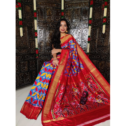 PGLNIDSS4G14BSDD36- Ikat silk saree