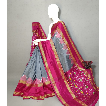 PGMRIDSS4S17TFCD36- Ikat silk saree