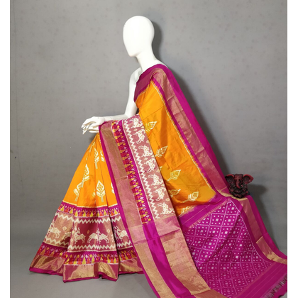 PGMRIDSS4S17TFCD40- Ikat silk saree