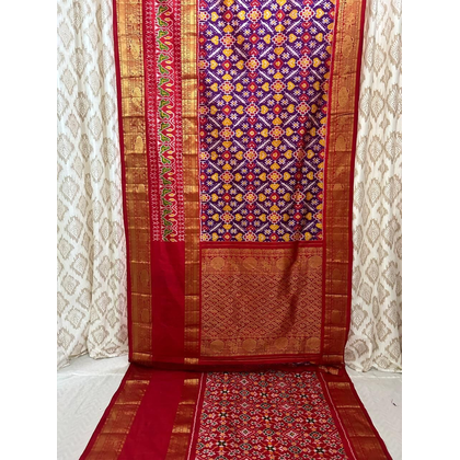 PGMRKBRS4S22FSDC18- Kanchi border Ikat silk saree