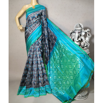 PRIHIDSS4S23BSDD10- Ikat silk saree