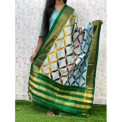 PSDHISDP4S23ZBCD14- Ikat silk dupatta