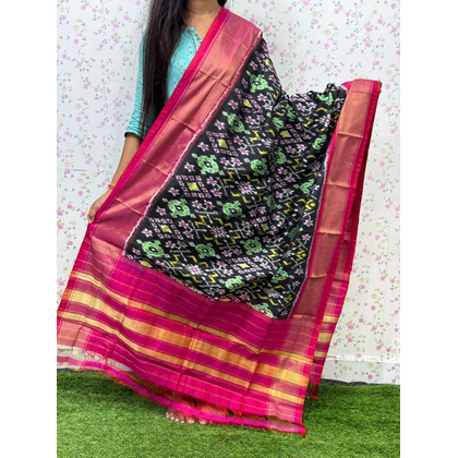 PSDHISDP4S23ZBCD21- Ikat silk dupatta