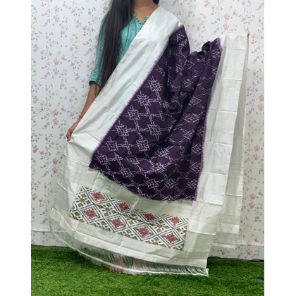 PSDHISDP4S23ZBCD48- Ikat silk dupatta