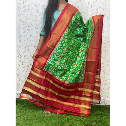 PSDHISDP4S23ZBCD58- Ikat silk dupatta