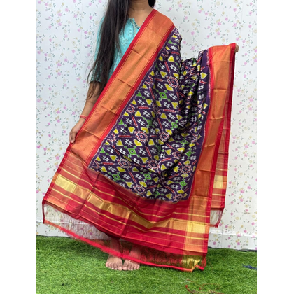 PSDHISDP4S23ZBCD64- Ikat silk dupatta