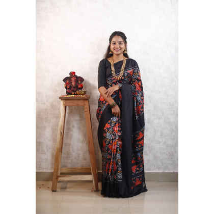 PANHIDSS4S25BTCC12- Ikat silk saree