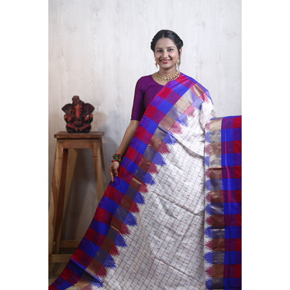 PANHIDSS4S25BXDD07- Ikat silk saree