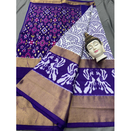 PSDHIDSS4S25NZDD08- Ikat silk saree