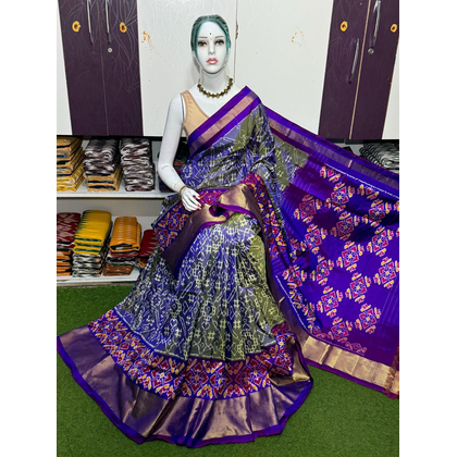 PSRGIDSS4S25BSDD07- Ikat silk saree