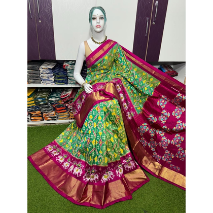 PSRGIDSS4S25BSDD18- Ikat silk saree