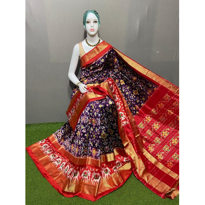 PSRGIDSS4S25BSDD26- Ikat silk saree