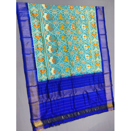 PSSIISDP4S25ECCD34- Ikat silk dupatta