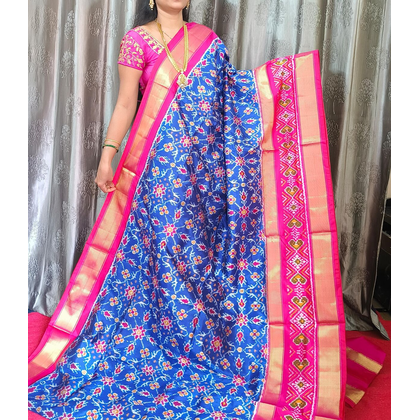 PGMRIDSS4S29BBDC33- Ikat silk saree