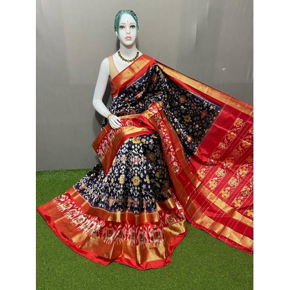 PSRGIDSS4S28BSDC37- Ikat silk saree