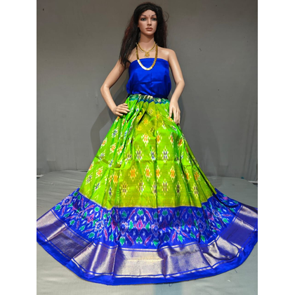 PGMRFSLG4O10SZDC43- Free Size Ikat Silk Lehenga