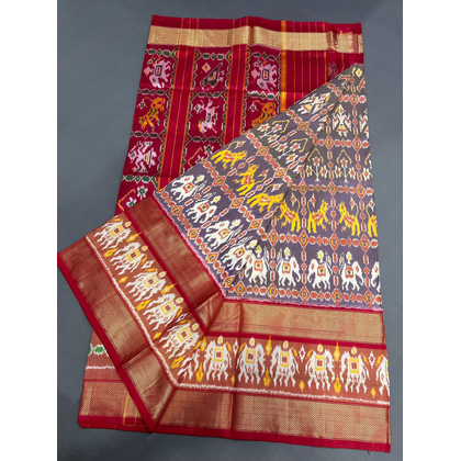 PMICIDSS4O06BSDC13- Ikat silk saree