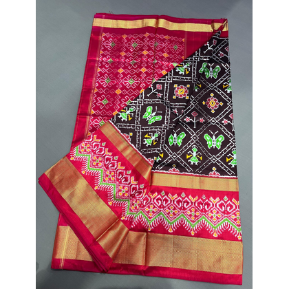 PMICIDSS4O06BSDC15- Ikat silk saree