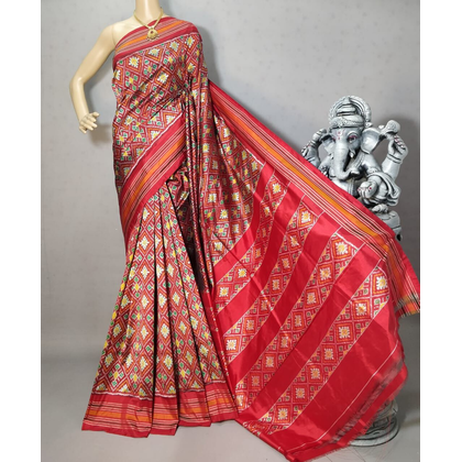 PRIHIDSS4O05BSCC13- Ikat silk saree