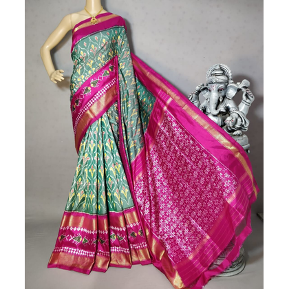 PRIHIDSS4O07NCDD14- Ikat silk saree