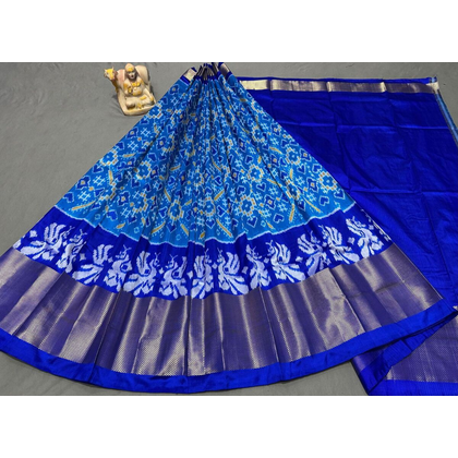 PSRGFSLG4O11SZCD07- Free Size Ikat Silk Lehenga