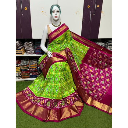 PSRGIDSS4O05BSCD18- Ikat silk saree