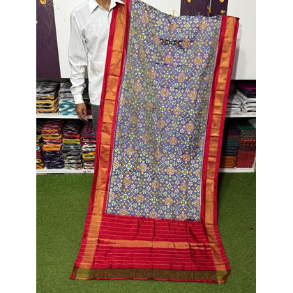 PSRGISDP4O10ZNDC03- Ikat silk dupatta