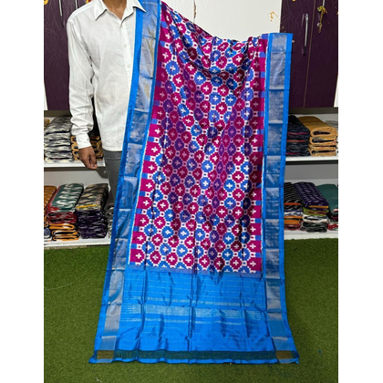 PSRGISDP4O10ZNDC48- Ikat silk dupatta