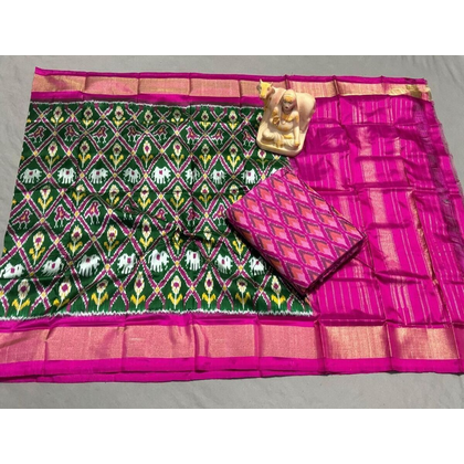 PSRGSDST4O14FSDD41- Ikat sico dupatta with  sico top