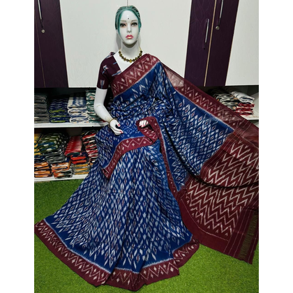 PSRGICTS4O14INSC53- Ikat cotton saree