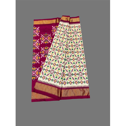 PSTHC3PS4O14NDCD04- Ikat silk saree